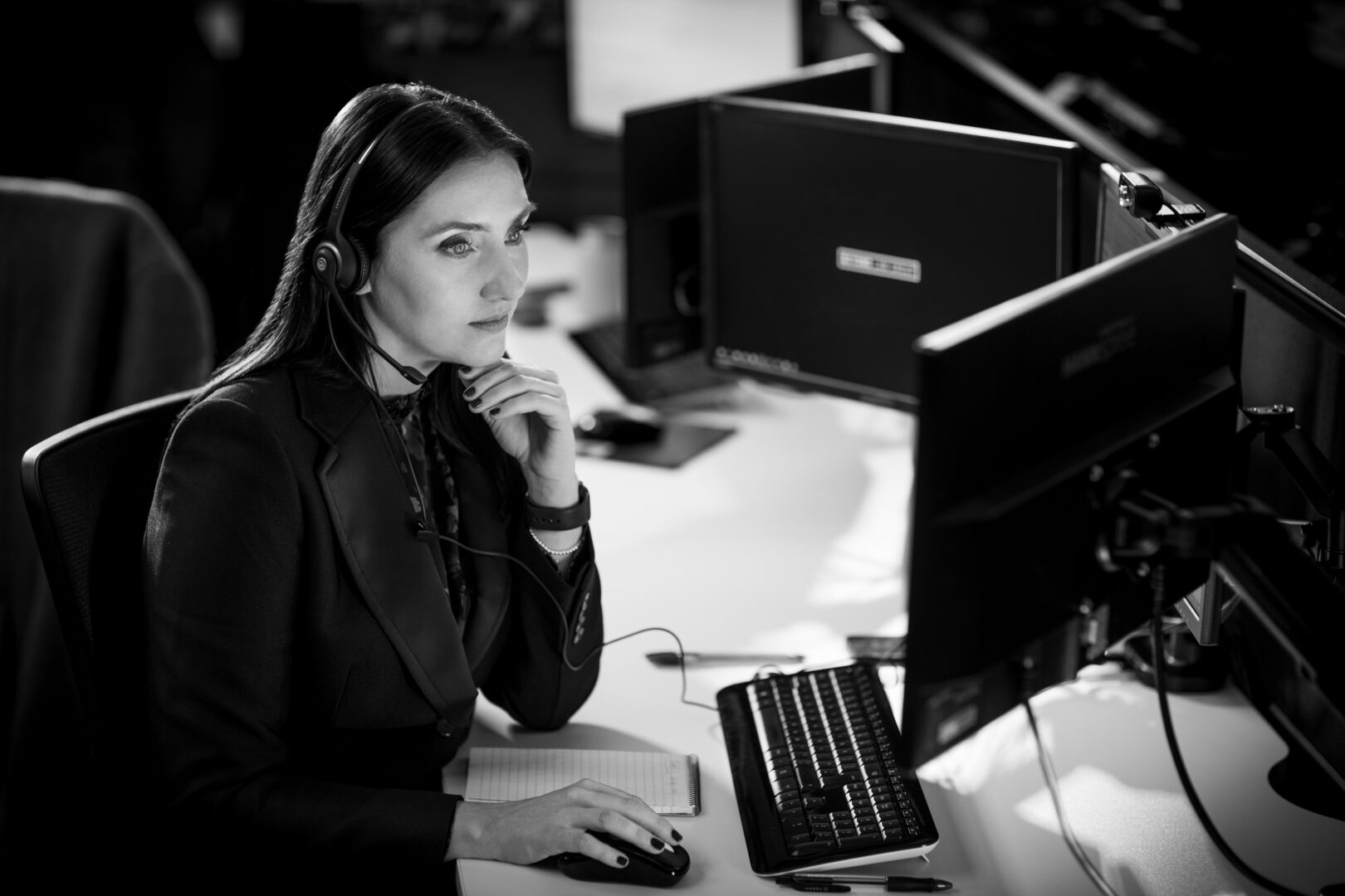 Black and White Staff Image