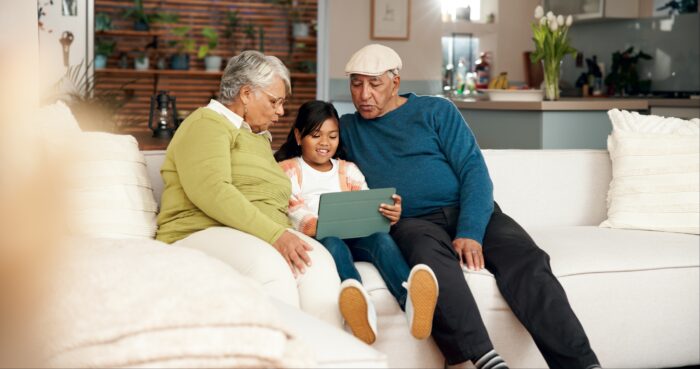 grandparents with child